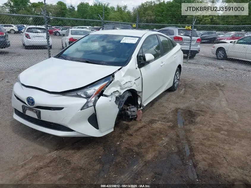 2018 Toyota Prius Two VIN: JTDKBRFU2J3591000 Lot: 42235812