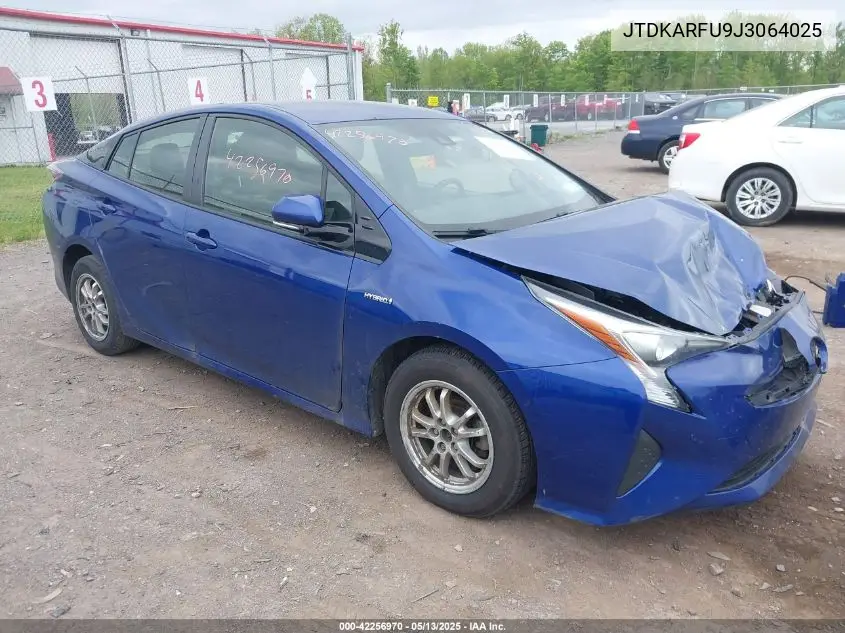 2018 Toyota Prius Three VIN: JTDKARFU9J3064025 Lot: 42256970