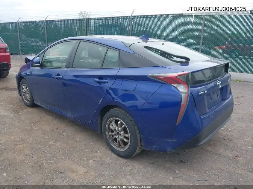 2018 Toyota Prius Three VIN: JTDKARFU9J3064025 Lot: 42256970