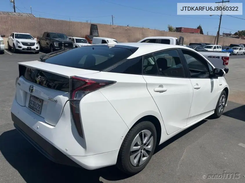 2018 Toyota Prius Three VIN: JTDKARFU6J3060322 Lot: 42273299