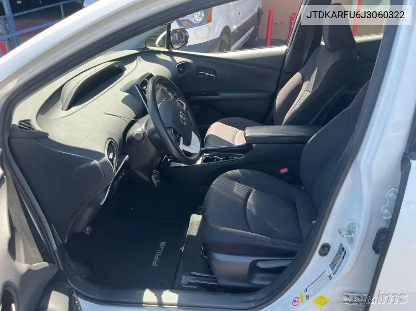 2018 Toyota Prius Three VIN: JTDKARFU6J3060322 Lot: 42273299