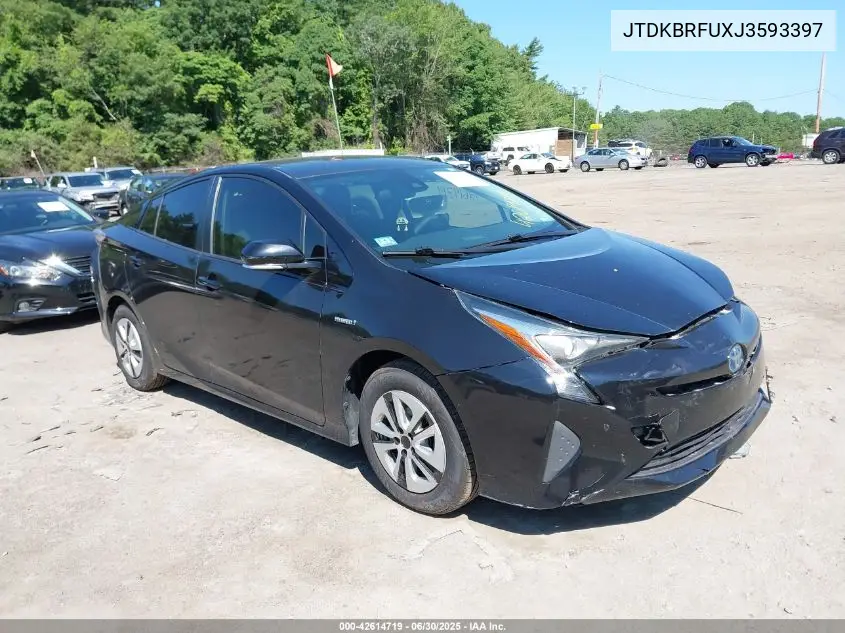 2018 Toyota Prius Two VIN: JTDKBRFUXJ3593397 Lot: 42614719