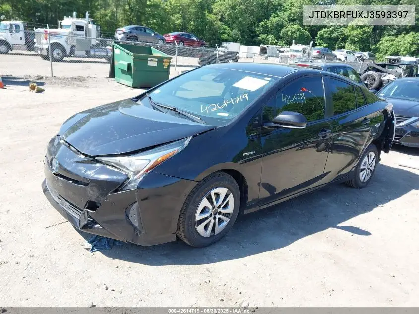 2018 Toyota Prius Two VIN: JTDKBRFUXJ3593397 Lot: 42614719