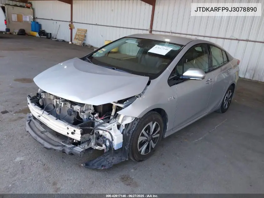 2018 Toyota Prius Prime Premium VIN: JTDKARFP9J3078890 Lot: 42617146