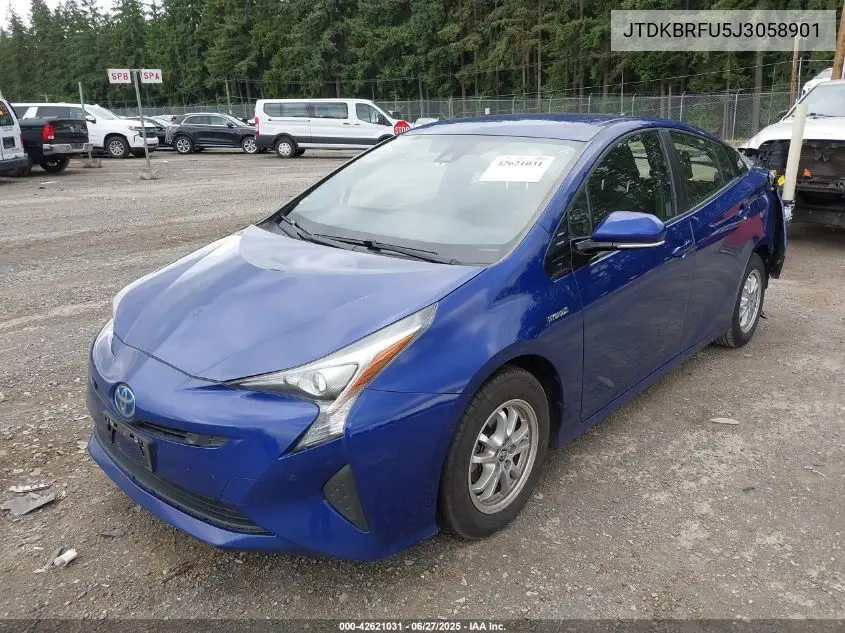 2018 Toyota Prius Two VIN: JTDKBRFU5J3058901 Lot: 42621031