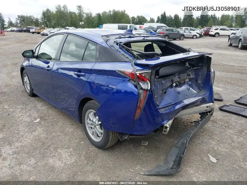 2018 Toyota Prius Two VIN: JTDKBRFU5J3058901 Lot: 42621031