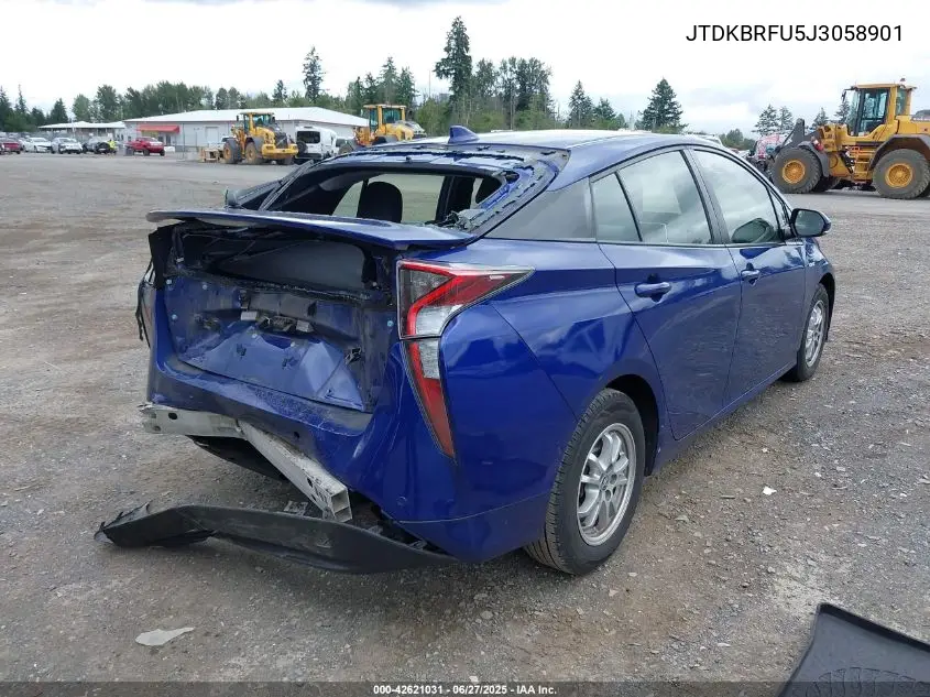 2018 Toyota Prius Two VIN: JTDKBRFU5J3058901 Lot: 42621031