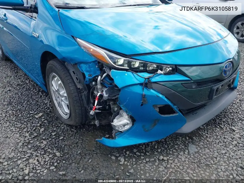 2019 Toyota Prius Prime Advanced VIN: JTDKARFP6K3105819 Lot: 42245650