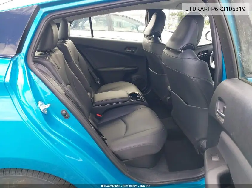 2019 Toyota Prius Prime Advanced VIN: JTDKARFP6K3105819 Lot: 42245650