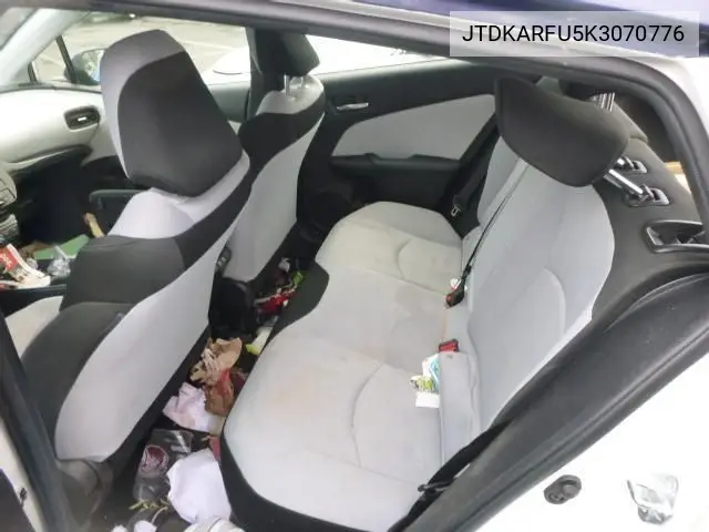 2019 Toyota Prius VIN: JTDKARFU5K3070776 Lot: 42271608