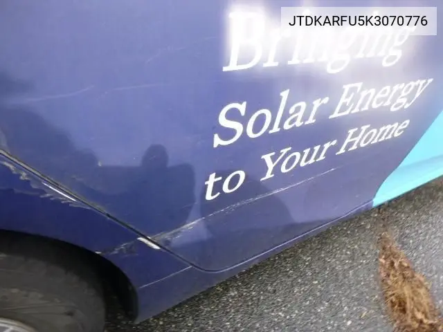 2019 Toyota Prius VIN: JTDKARFU5K3070776 Lot: 42271608