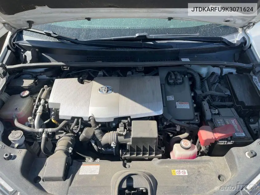 2019 Toyota Prius VIN: JTDKARFU9K3071624 Lot: 42273215