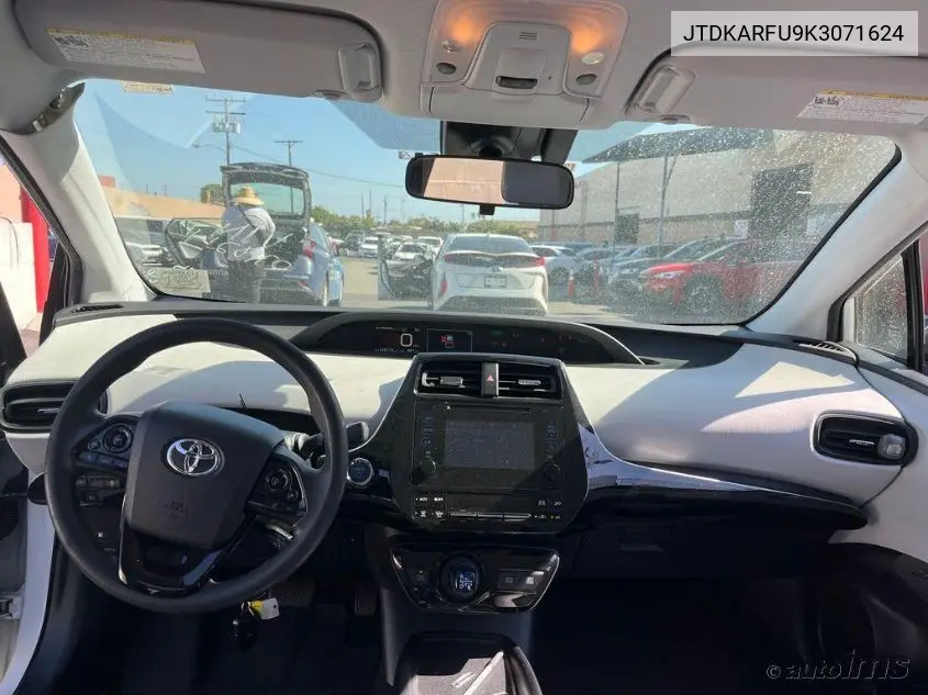 2019 Toyota Prius VIN: JTDKARFU9K3071624 Lot: 42273215