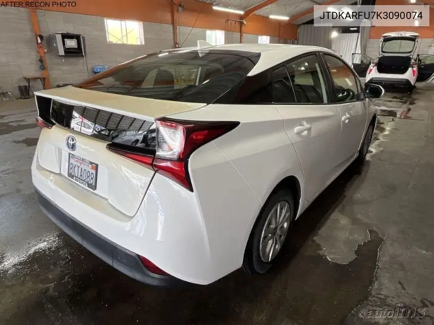 2019 Toyota Prius VIN: JTDKARFU7K3090074 Lot: 42273216