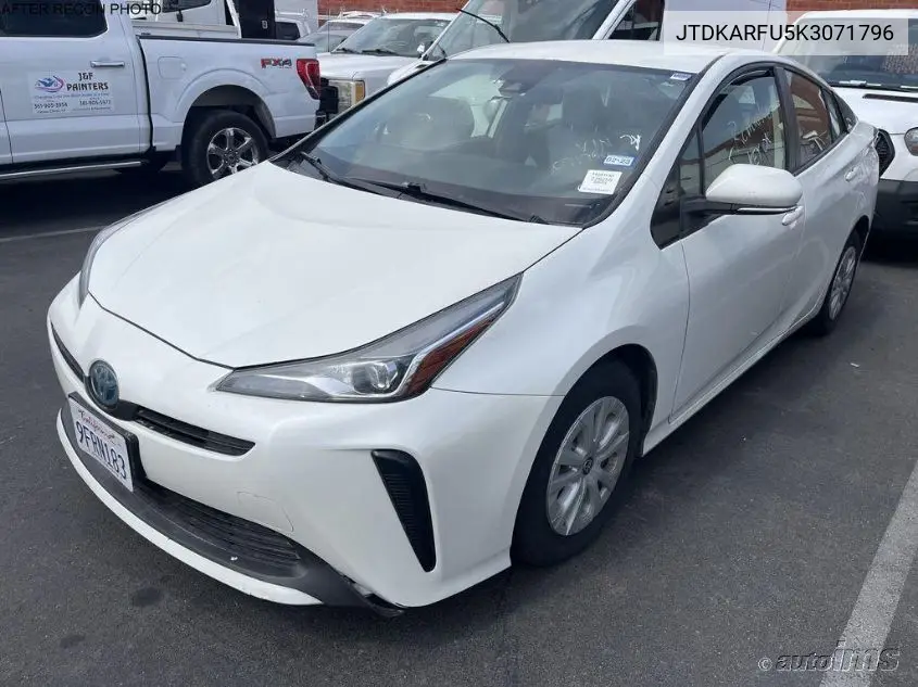 2019 Toyota Prius VIN: JTDKARFU5K3071796 Lot: 42273217