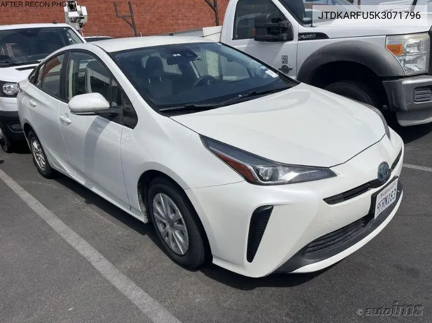 2019 Toyota Prius VIN: JTDKARFU5K3071796 Lot: 42273217