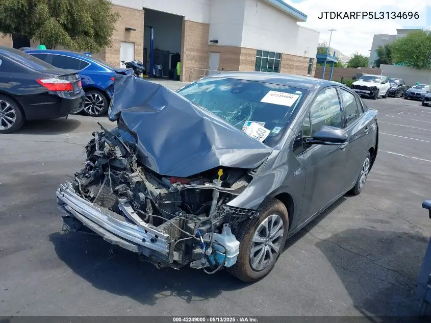 2020 Toyota Prius Prime Le VIN: JTDKARFP5L3134696 Lot: 42249000