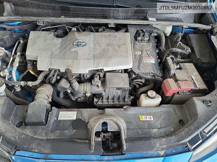 2021 Toyota Prius Le/Xle VIN: JTDL9MFU2M3030867 Lot: 42271705