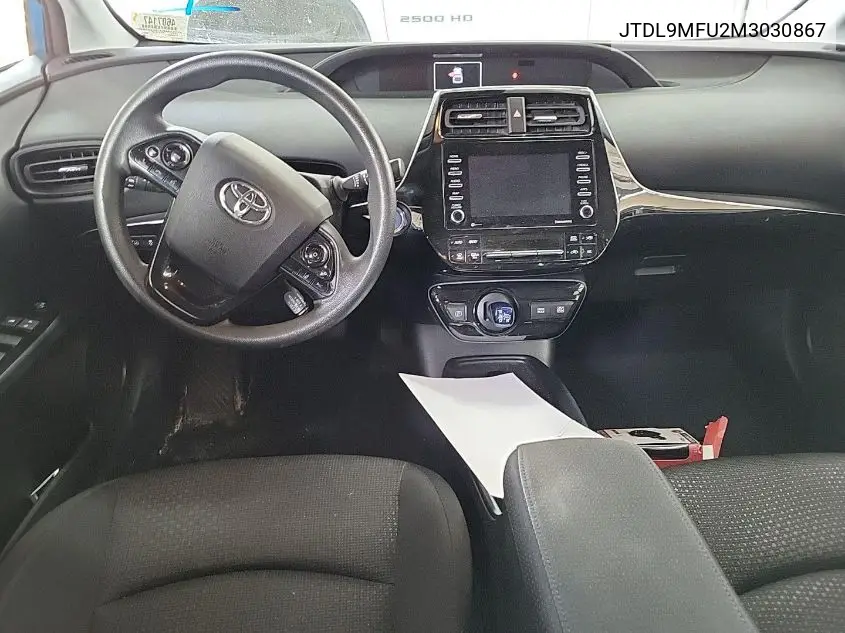 2021 Toyota Prius Le/Xle VIN: JTDL9MFU2M3030867 Lot: 42271705