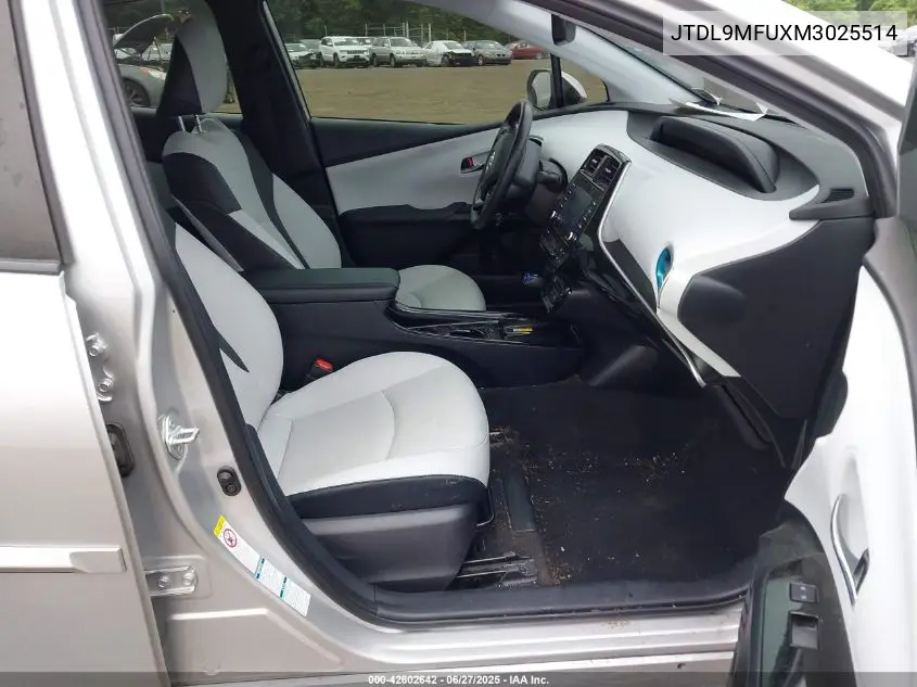2021 Toyota Prius Xle Awd-E VIN: JTDL9MFUXM3025514 Lot: 42602642