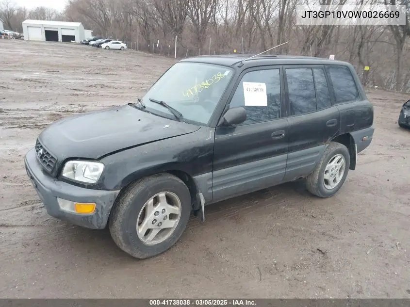 1998 Toyota Rav4 VIN: JT3GP10V0W0026669 Lot: 41738038