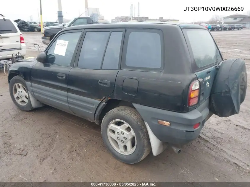 1998 Toyota Rav4 VIN: JT3GP10V0W0026669 Lot: 41738038