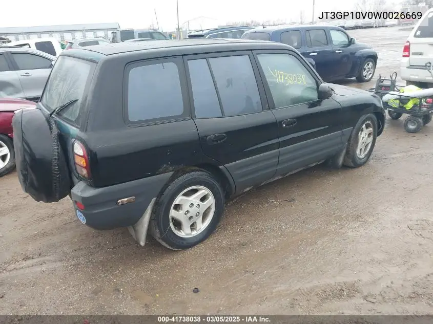 1998 Toyota Rav4 VIN: JT3GP10V0W0026669 Lot: 41738038