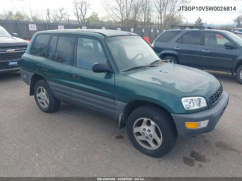 1998 Toyota Rav4 VIN: JT3GP10V5W0026814 Lot: 42003456