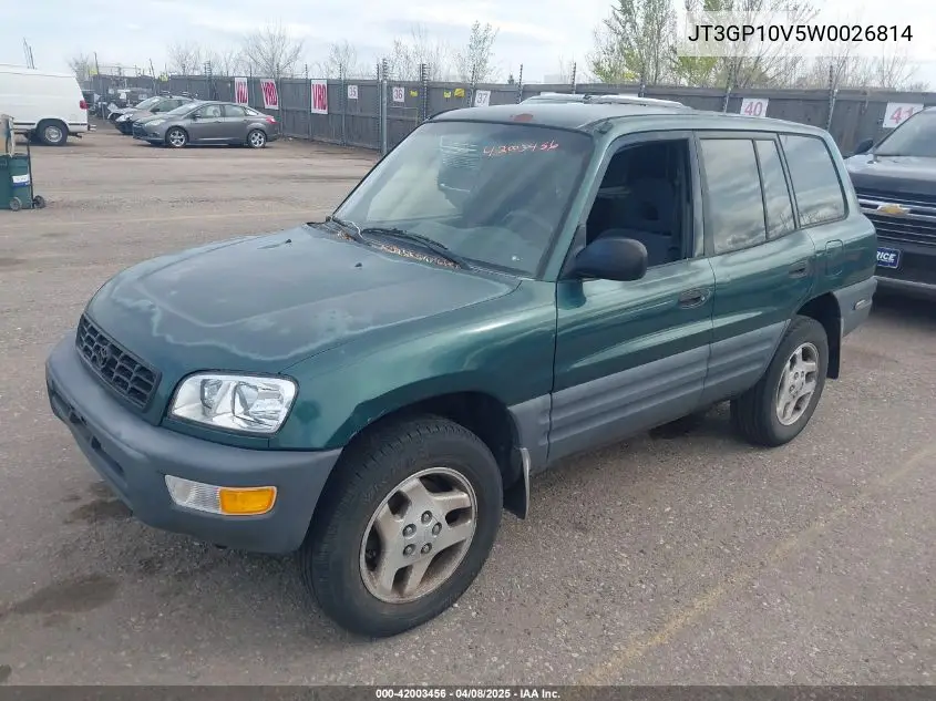 1998 Toyota Rav4 VIN: JT3GP10V5W0026814 Lot: 42003456