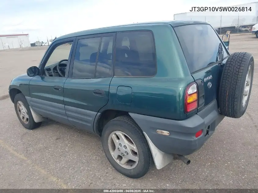 1998 Toyota Rav4 VIN: JT3GP10V5W0026814 Lot: 42003456