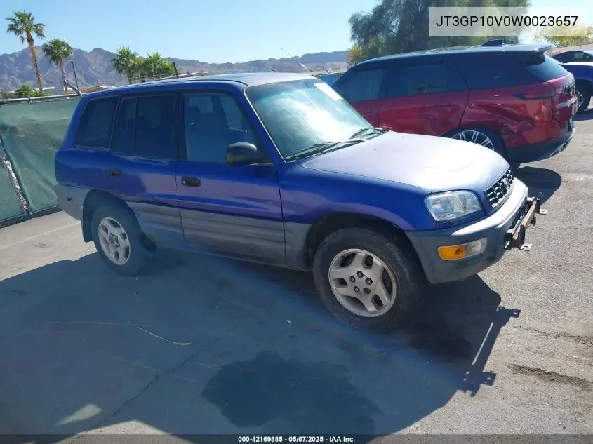 1998 Toyota Rav4 VIN: JT3GP10V0W0023657 Lot: 42169885