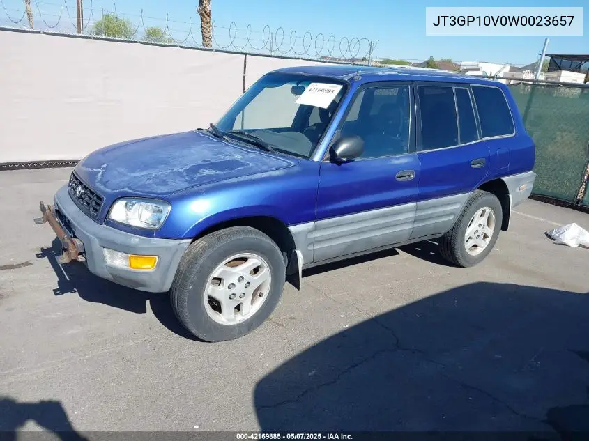 1998 Toyota Rav4 VIN: JT3GP10V0W0023657 Lot: 42169885