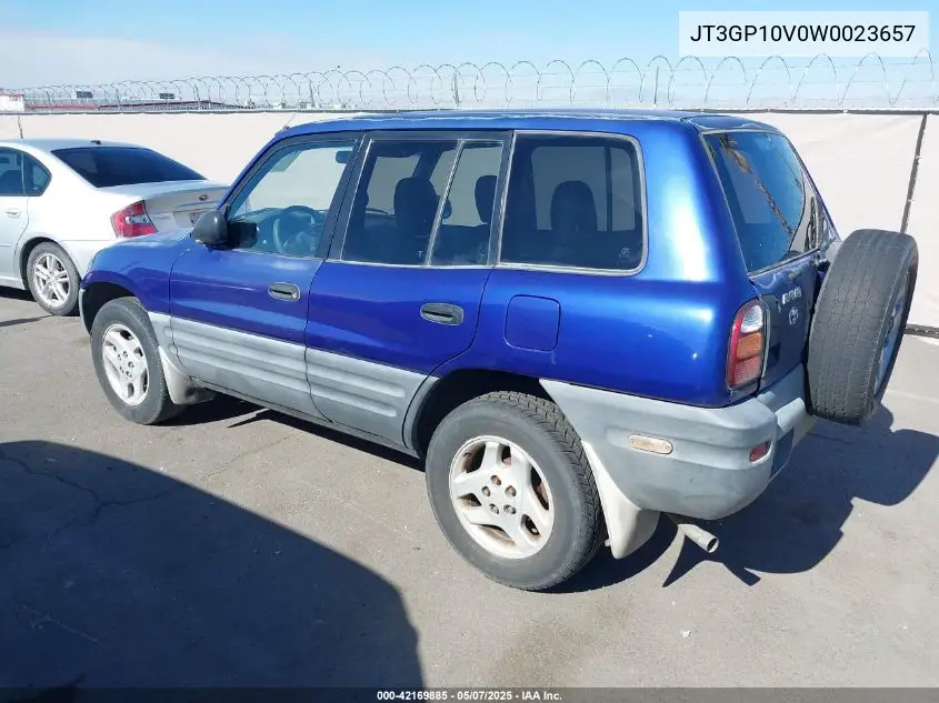 1998 Toyota Rav4 VIN: JT3GP10V0W0023657 Lot: 42169885
