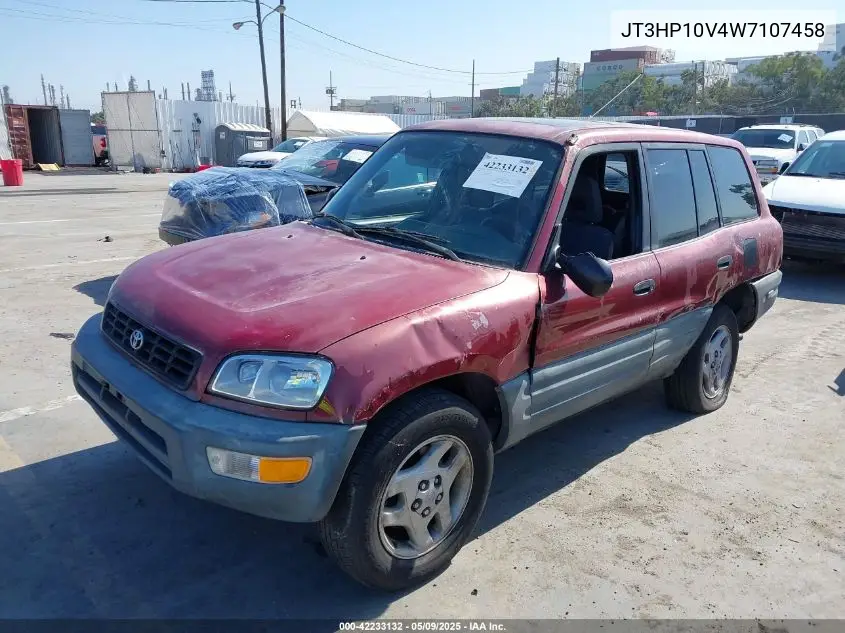 1998 Toyota Rav4 VIN: JT3HP10V4W7107458 Lot: 42233132