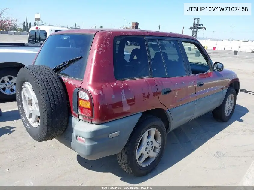 1998 Toyota Rav4 VIN: JT3HP10V4W7107458 Lot: 42233132