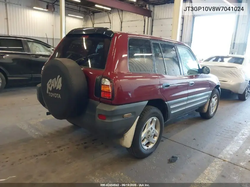 1998 Toyota Rav4 VIN: JT3GP10V8W7041024 Lot: 42454542