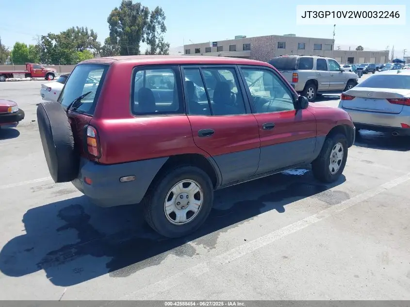 1998 Toyota Rav4 VIN: JT3GP10V2W0032246 Lot: 42588454