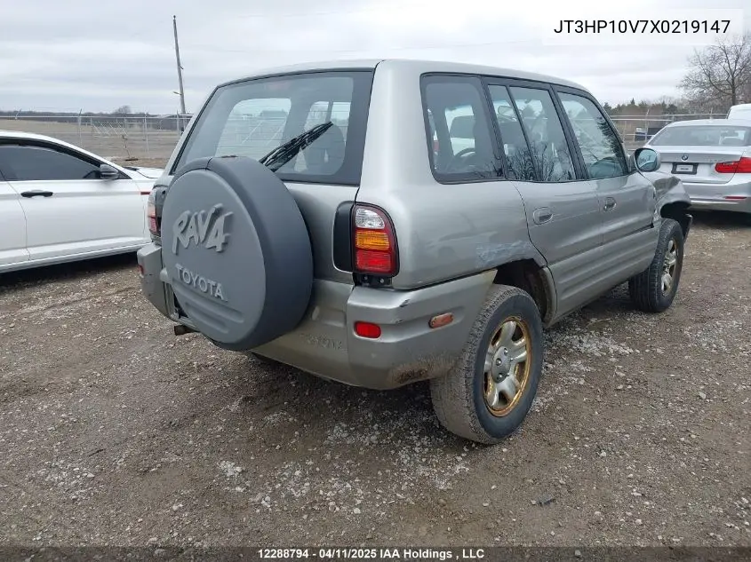 1999 Toyota Rav4 VIN: JT3HP10V7X0219147 Lot: 12288794
