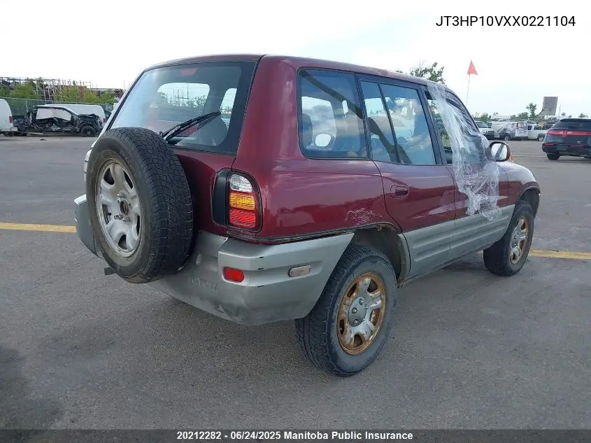 1999 Toyota Rav4 VIN: JT3HP10VXX0221104 Lot: 20212282