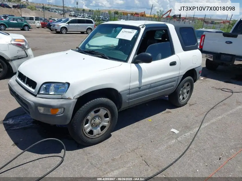 1999 Toyota Rav4 Softtop VIN: JT3XP10V7X0018098 Lot: 42593087
