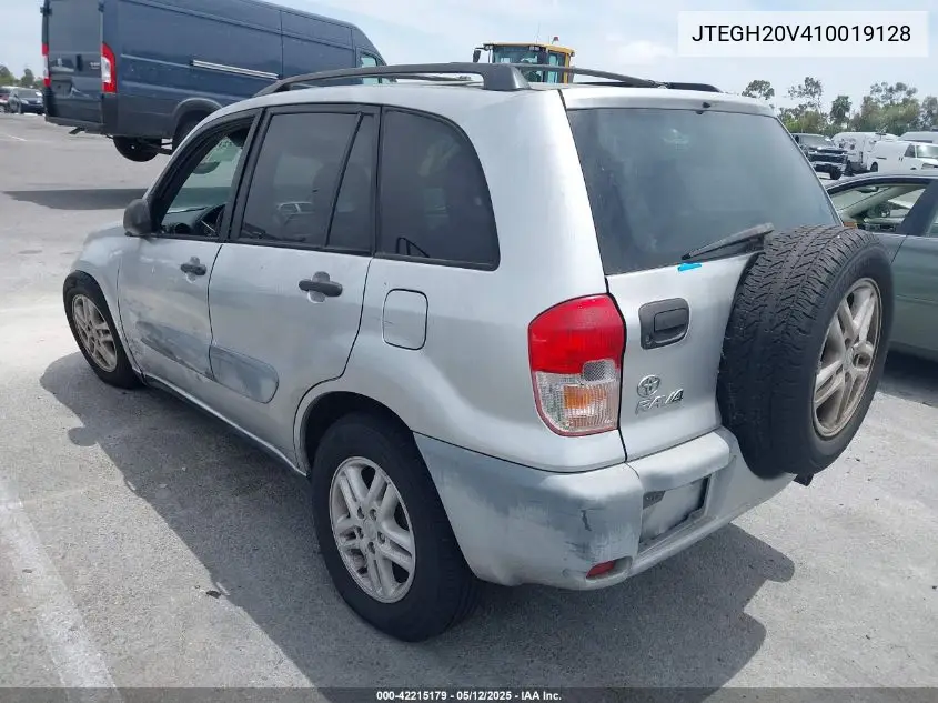 2001 Toyota Rav4 VIN: JTEGH20V410019128 Lot: 42215179
