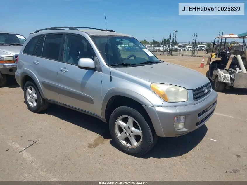 2001 Toyota Rav4 VIN: JTEHH20V610025839 Lot: 42613151