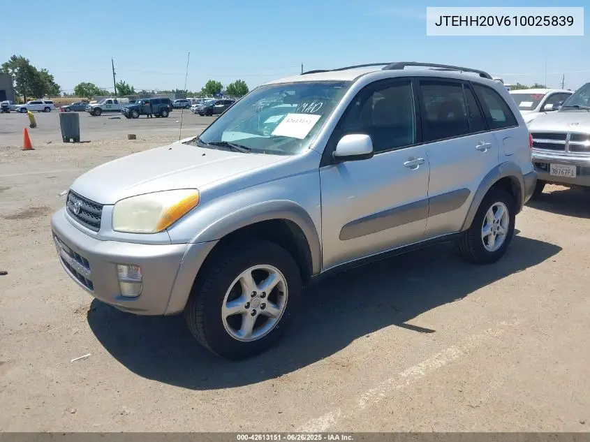 2001 Toyota Rav4 VIN: JTEHH20V610025839 Lot: 42613151