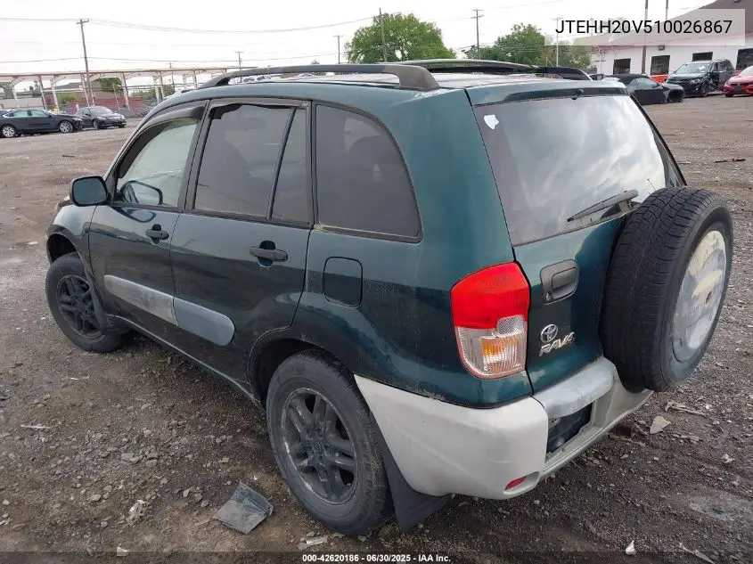 2001 Toyota Rav4 VIN: JTEHH20V510026867 Lot: 42620186