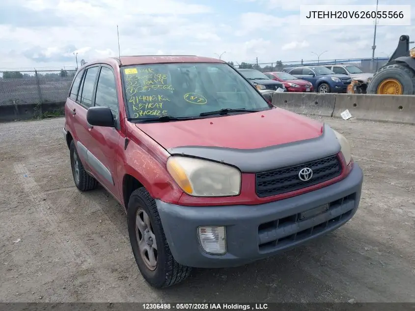 2002 Toyota Rav4 VIN: JTEHH20V626055566 Lot: 12306498