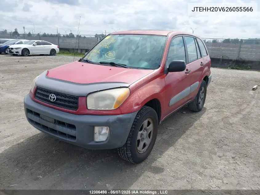 2002 Toyota Rav4 VIN: JTEHH20V626055566 Lot: 12306498