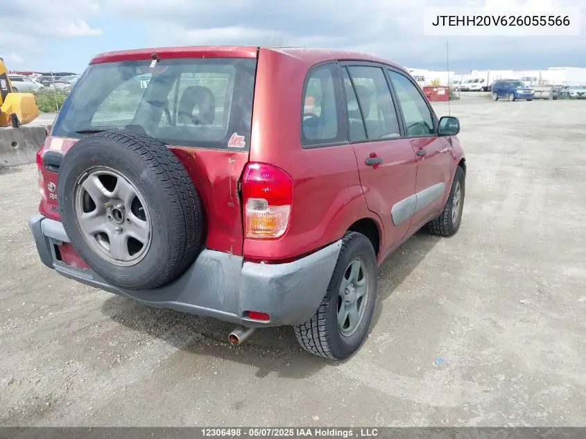 2002 Toyota Rav4 VIN: JTEHH20V626055566 Lot: 12306498