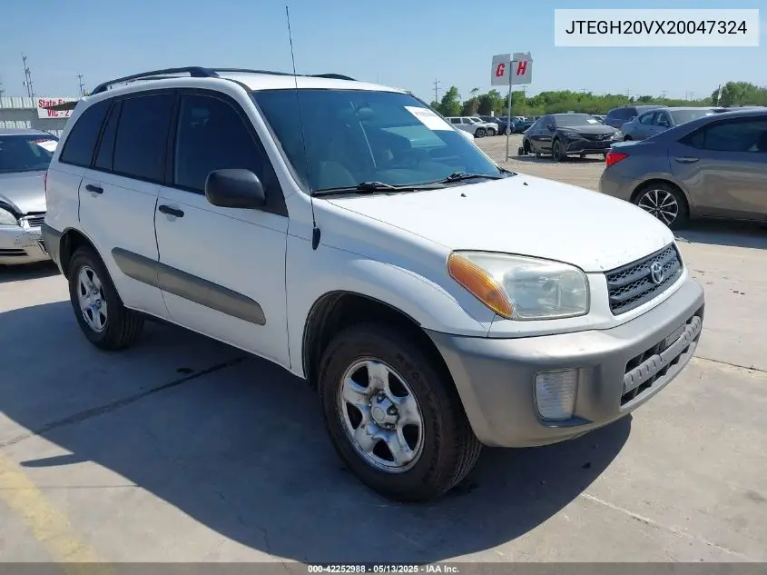 2002 Toyota Rav4 VIN: JTEGH20VX20047324 Lot: 42252988