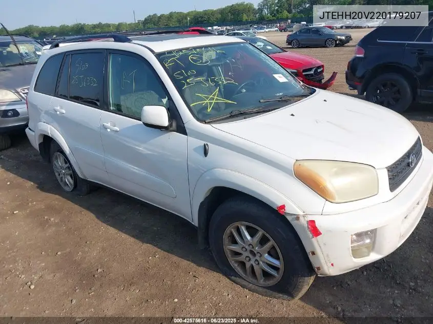 2002 Toyota Rav4 VIN: JTEHH20V220179207 Lot: 42575616