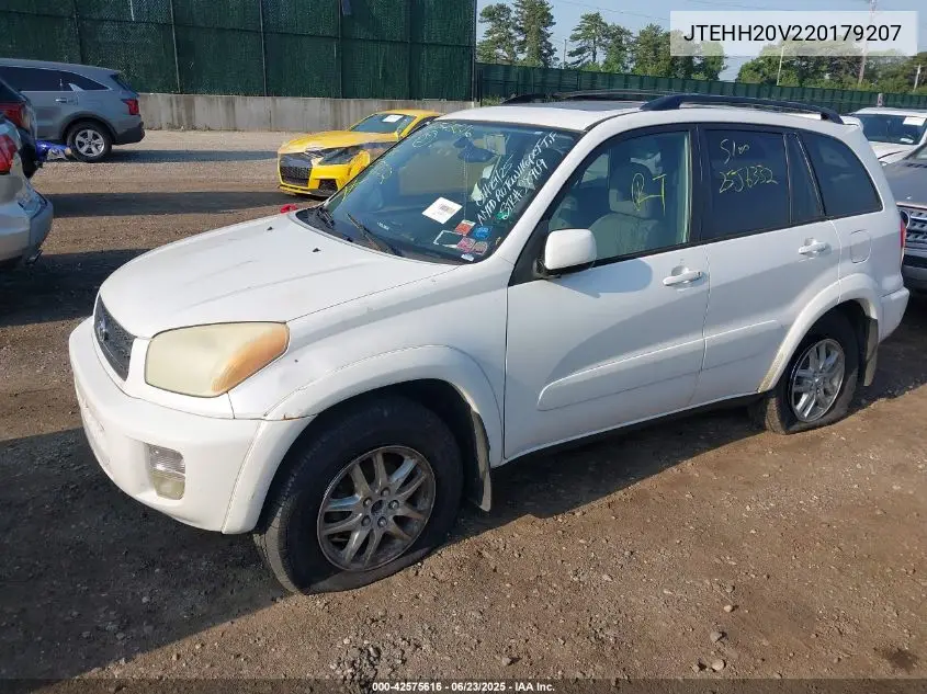 2002 Toyota Rav4 VIN: JTEHH20V220179207 Lot: 42575616